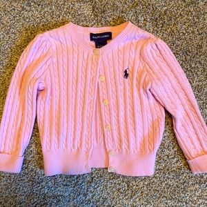 Ralph Lauren Toddler Pink Cardigan 18 months